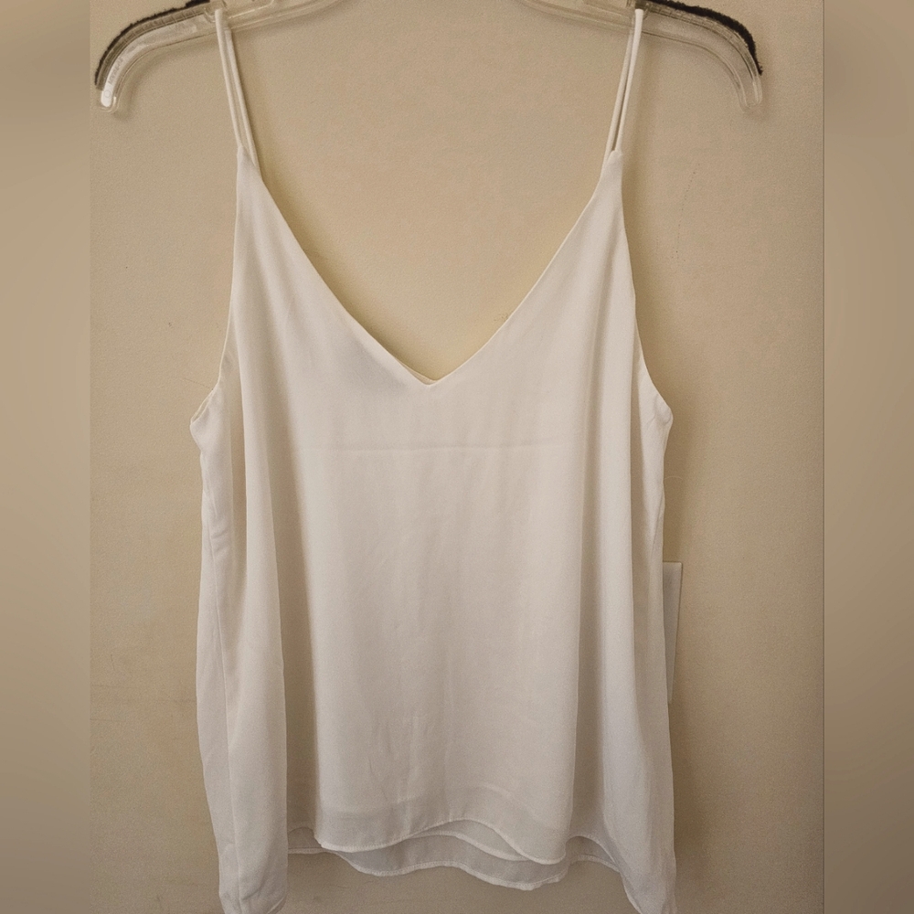 WHITE CAMISOLE w/LINER - Picture 2 of 2